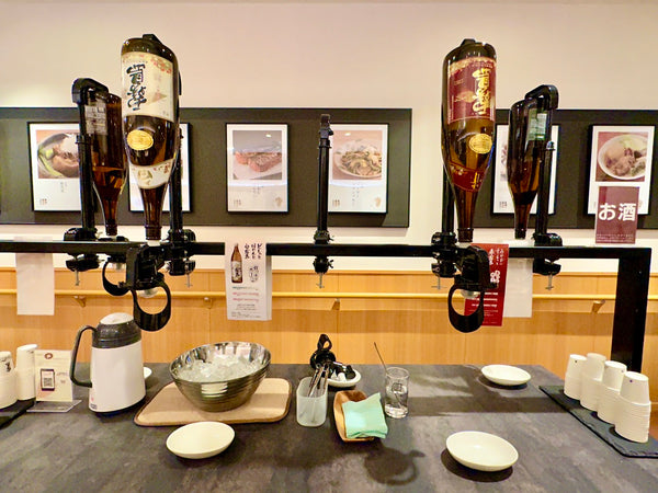 Shochu tasting in Kirishima Factory Garden