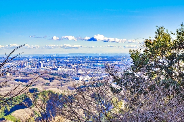 View of Tokyo city from Mt Takao