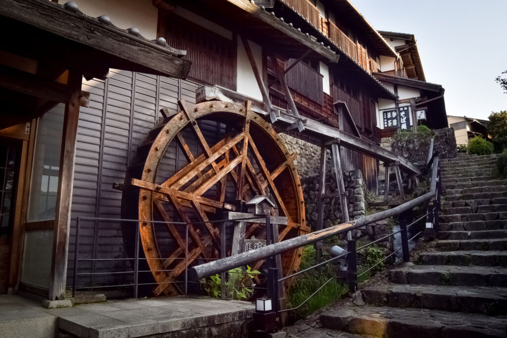 Magome-juku’s famous waterwheel