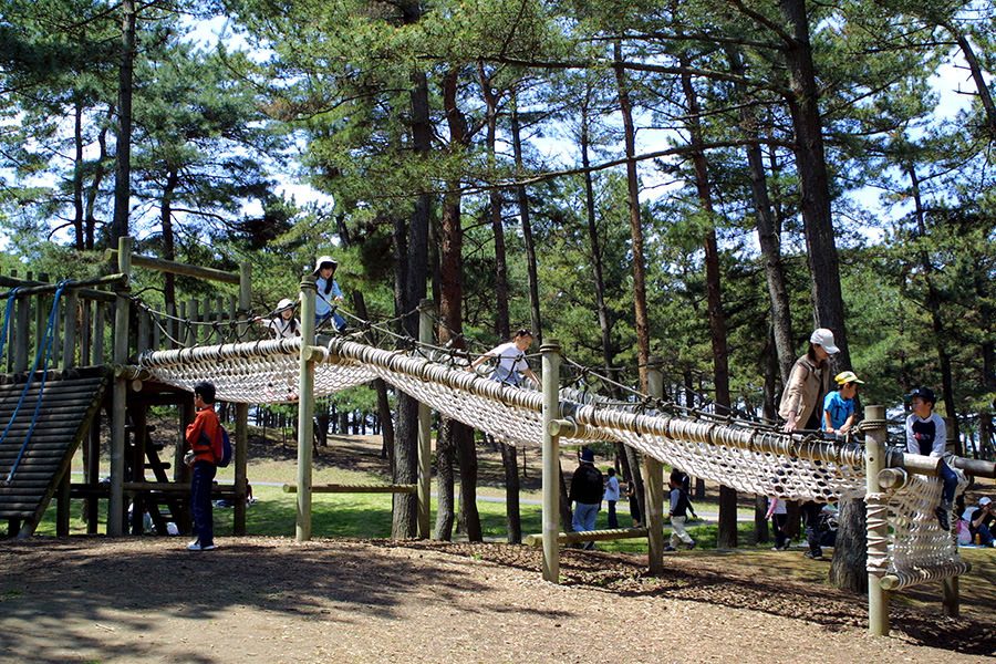 Adventure outdoor playground at Hitachi Seaside Park