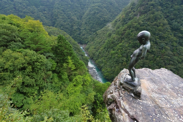 Peeing Boy Statue in Iya Valley, Shikoku