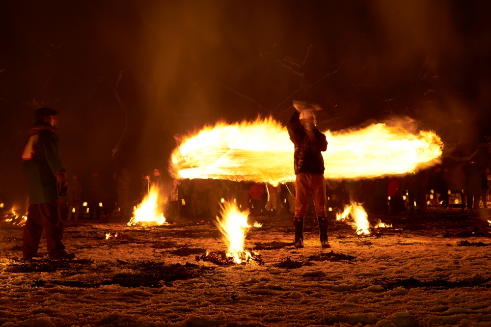 A fiery and exciting hiburi dance performance. | © Akita Prefecture