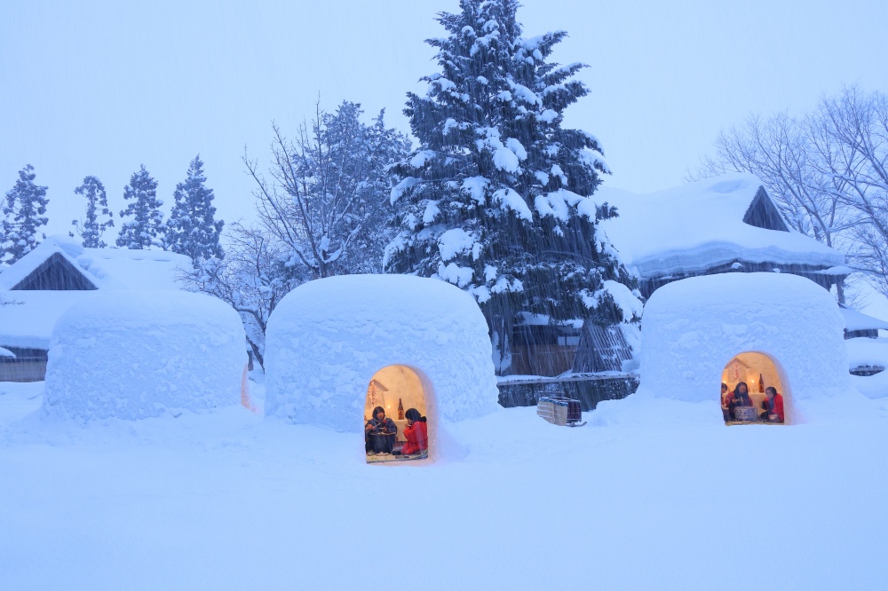 Kamakura are domed huts made of snow. | © Akita Prefecture