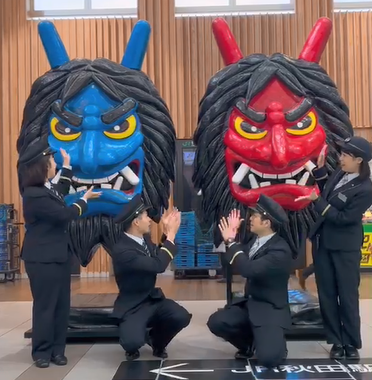 Namahage at Akita Station