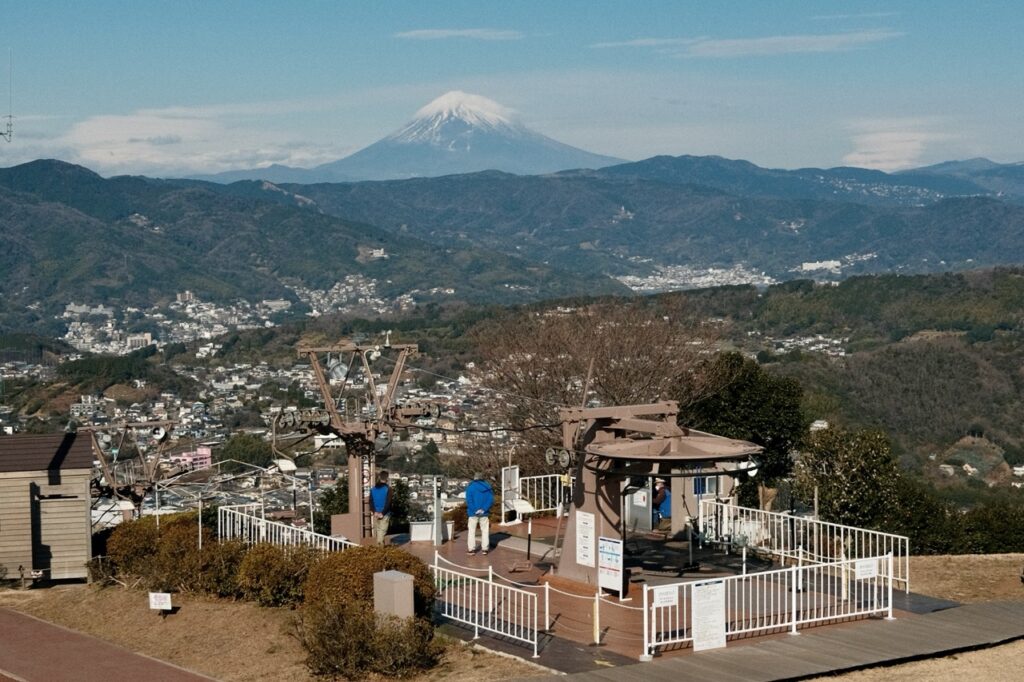 View of Mount Fuji from the summit of Mount Komuro.