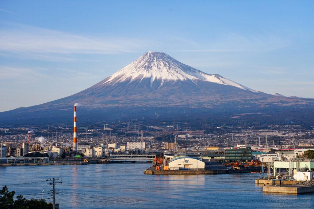 田子の浦から富士山
