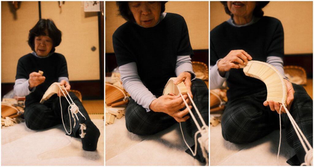 A demonstration of crafting sasara