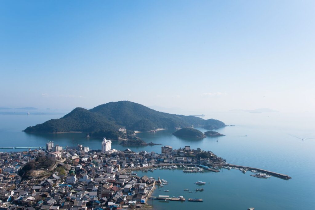 View of Tomonoura’s quaint historic seaport.