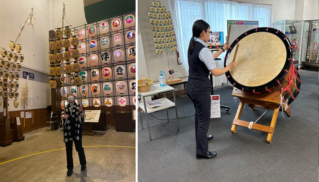 Numerous lanterns displayed at the Neburi Nagashi Kan | @ JR East